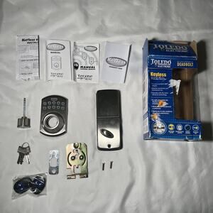 Toledo Electronic Stainless Steel Deadbolt with Remote Control Incomplete *READ*